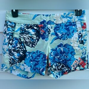 J. Crew - Floral Green-Blue Women's Chino Shorts